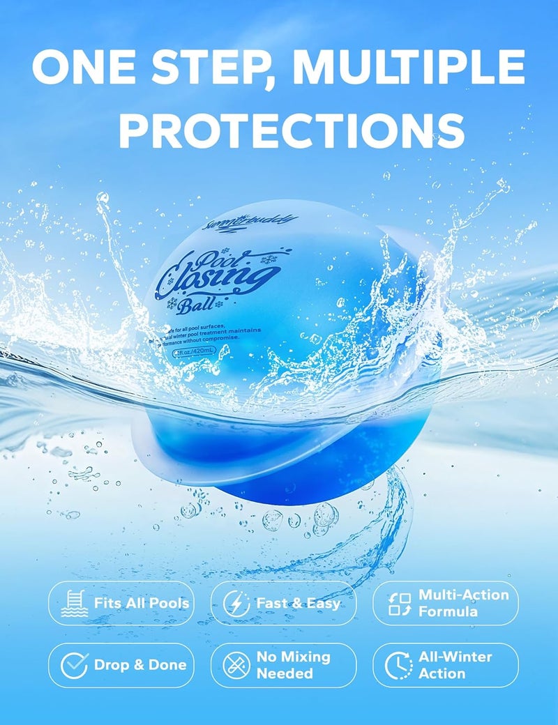 SUMMERBUDDY Pool Closing Ball, Winter Closing Kit for Above Ground and Inground Pools, Up to 30,000 Gallon - Image 3